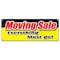 Signmission MOVING SALE EVERYTHING MUST GO! BANNER SIGN lost lease bankrupt 50% now B-Moving Sale Everything M - alternate 1